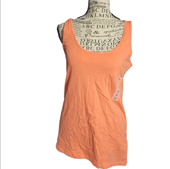Old Navy Peach Scoop Neck Tank Top Medium nwt - Picture 1 of 5